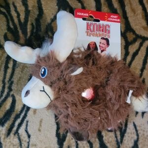 KONG Dog Trekkers Plush Moose Rattle And Squeak Sm/med Ea. New!
